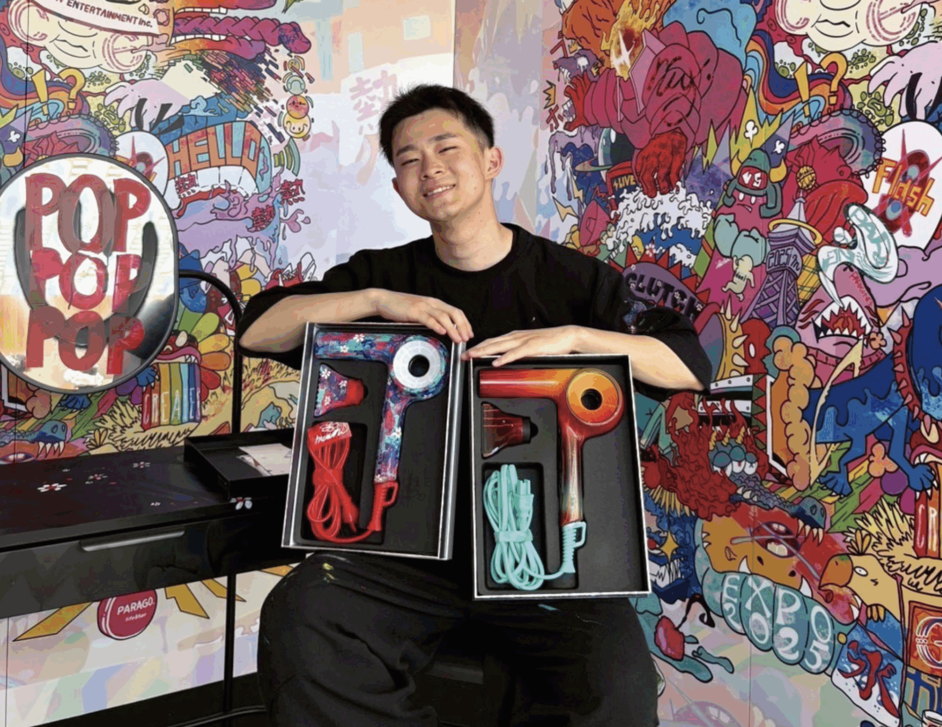 MUSASHI氏とマグネットへアプロドライヤーゼロのコラボ作品